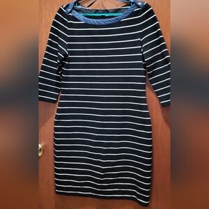 Tommy Hilfiger Black and White Striped Long Sleeve Top